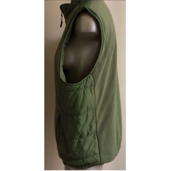 Greg Norman Small Petite Olive Zip Vest Jacket Coat Reversible Fleece Quilted SP - Picture 7 of 9